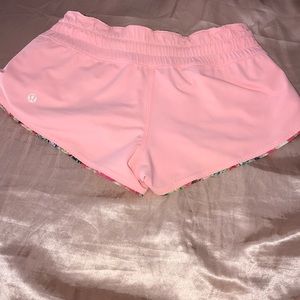 Reversible Pink Flower Lululemon Shorts SZ 4
